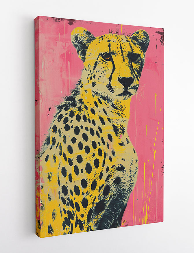 T878 Cheetah Canvas Art Prints, T-Shirts, Posters, and Mugs, Cushion Cover