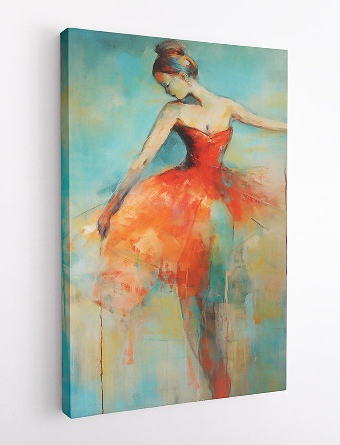 T714 Ballerina Canvas Art Prints, T-Shirts, Posters, and Mugs, Cushion Cover