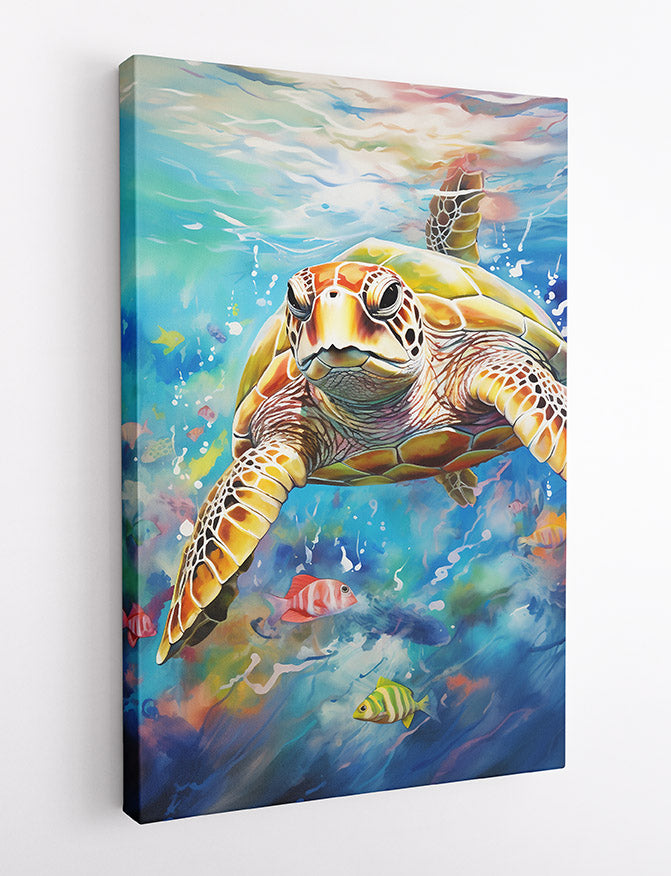 T581 Turtles Canvas Art Prints, T-Shirts, Posters, and Mugs, Cushion Cover