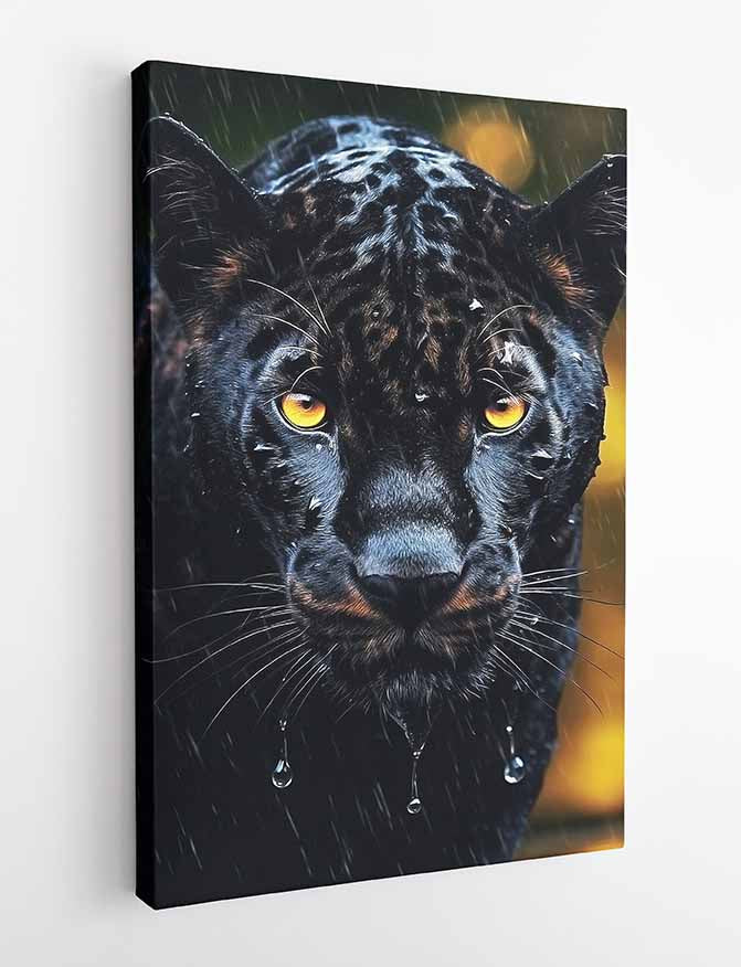 T371 Black panther Canvas Art Prints, T-Shirts, Posters, and Mugs, Cushion Cover Expressive Collection