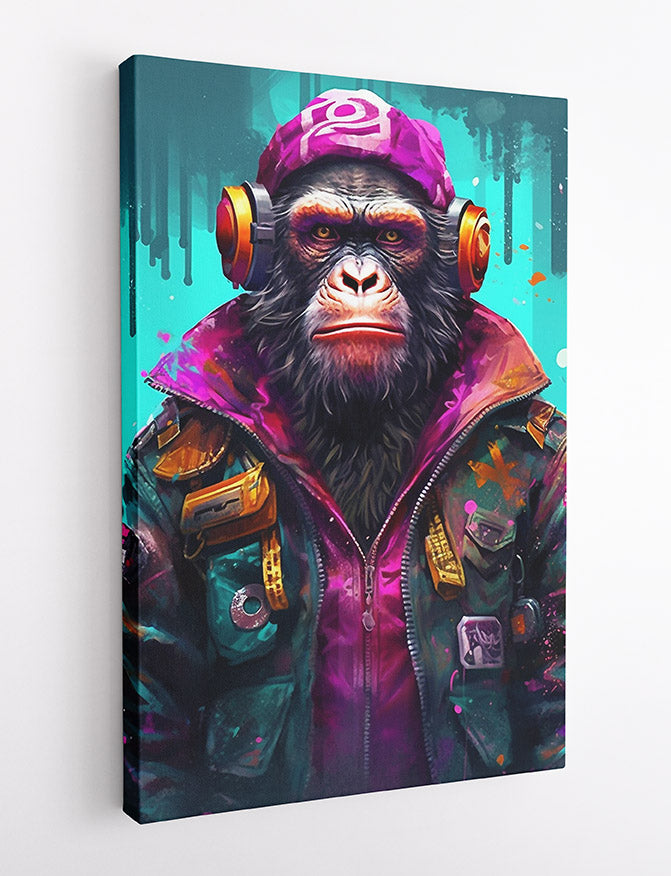 T567 Monkey Canvas Art Prints, T-Shirts, Posters, and Mugs, Cushion Cover