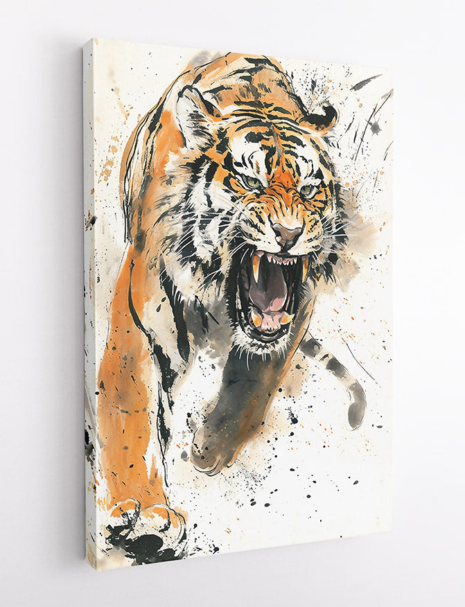 T582 Tiger Canvas Art Prints, T-Shirts, Posters, and Mugs, Cushion Cover