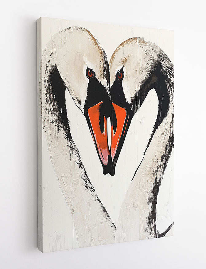 T957 Swans Canvas Art Prints, T-Shirts, Posters, and Mugs, Cushion Cover