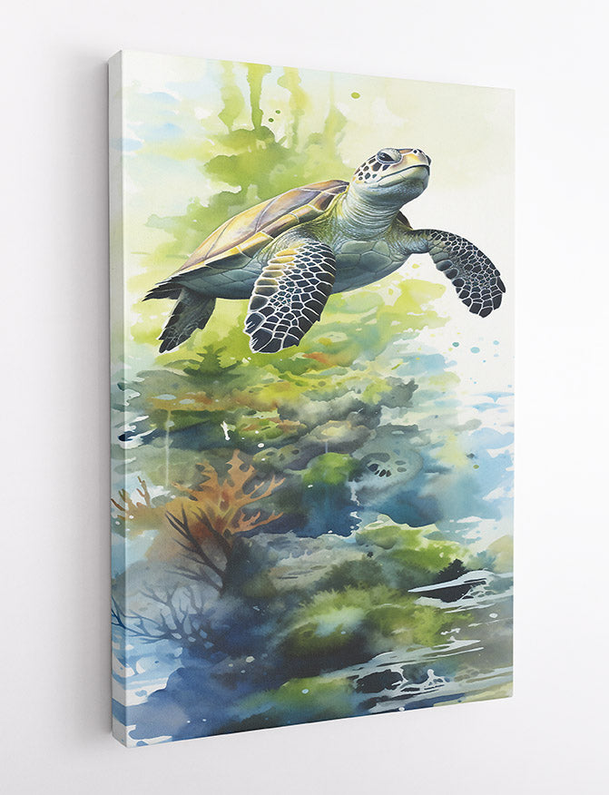 T520 Sea turtles Canvas Art Prints, T-Shirts, Posters, and Mugs, Cushion Cover Expressive Collection