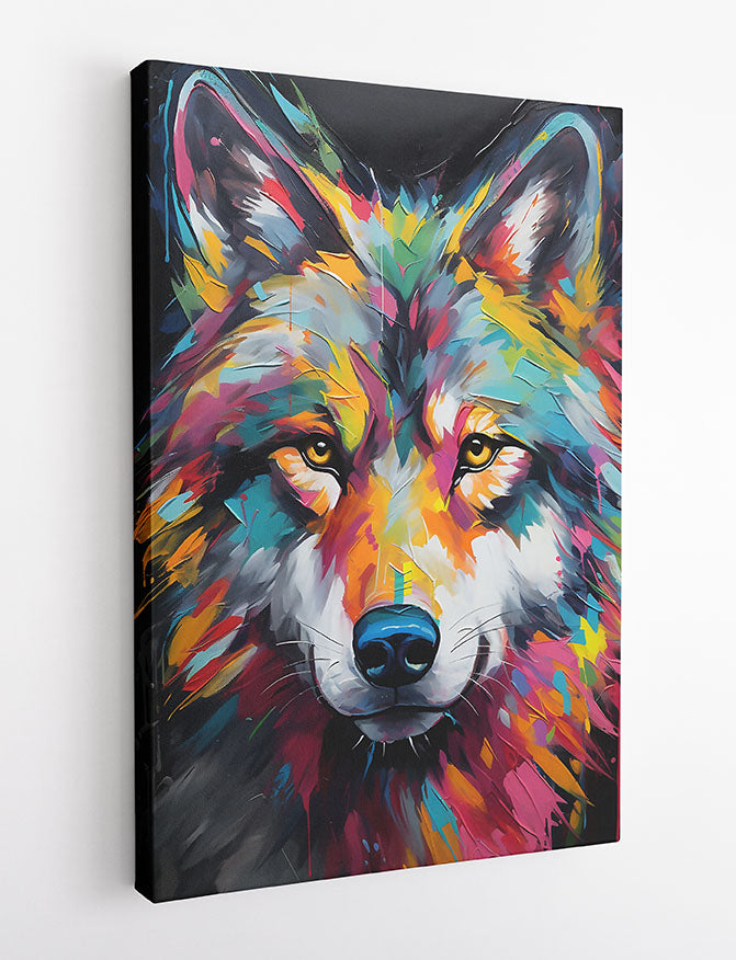 T854 Wolf  Canvas Art Prints, T-Shirts, Posters, and Mugs, Cushion Cover