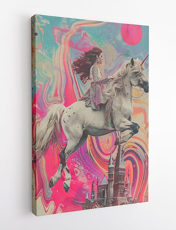 T862 Unicorn Canvas Art Prints, T-Shirts, Posters, and Mugs, Cushion Cover