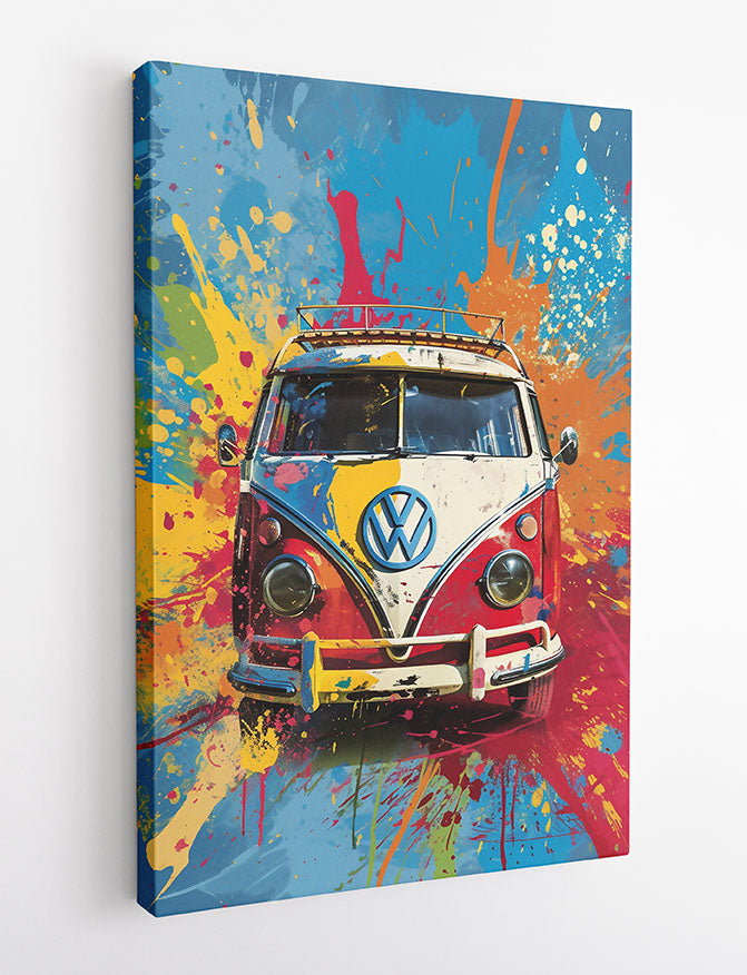 T796 volkswagen camper van Canvas Art Prints, T-Shirts, Posters, and Mugs, Cushion Cover