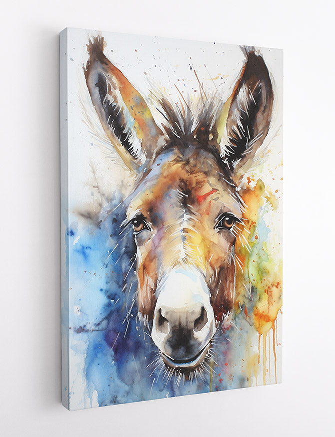 T495 Donkey Canvas Art Prints, T-Shirts, Posters, and Mugs, Cushion Cover Expressive Collection