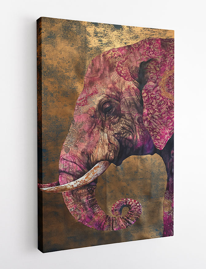 T873 Elephant Canvas Art Prints, T-Shirts, Posters, and Mugs, Cushion Cover