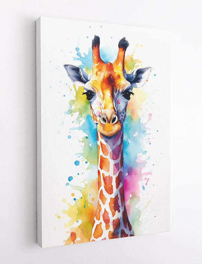 T619 Giraffe Canvas Art Prints, T-Shirts, Posters, and Mugs, Cushion Cover