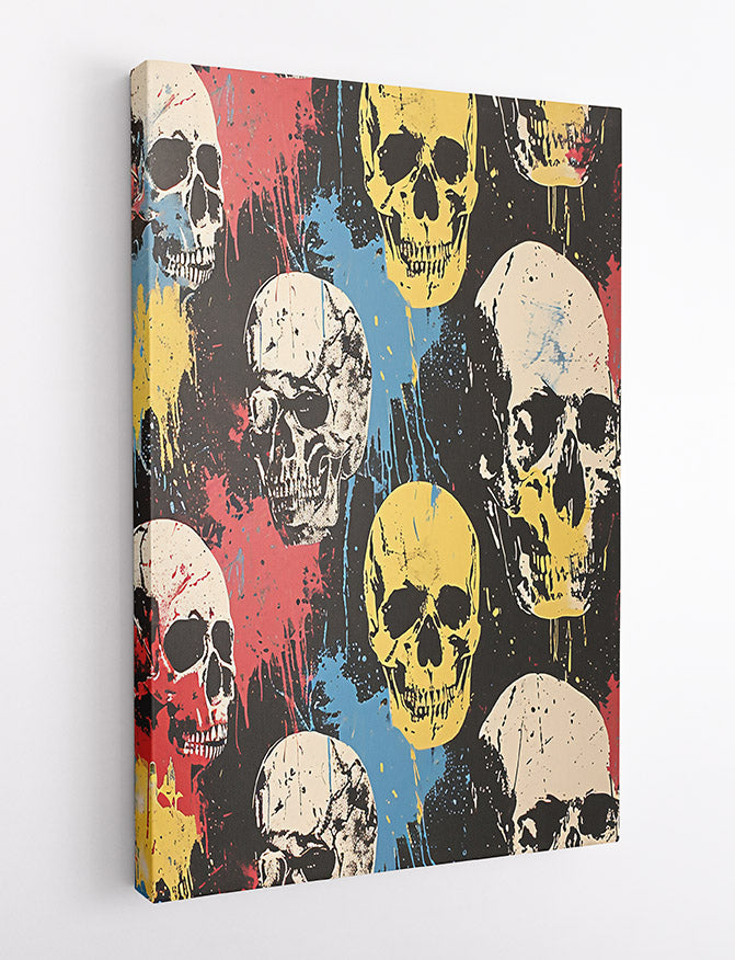 T724 Skull Canvas Art Prints, T-Shirts, Posters, and Mugs, Cushion Cover