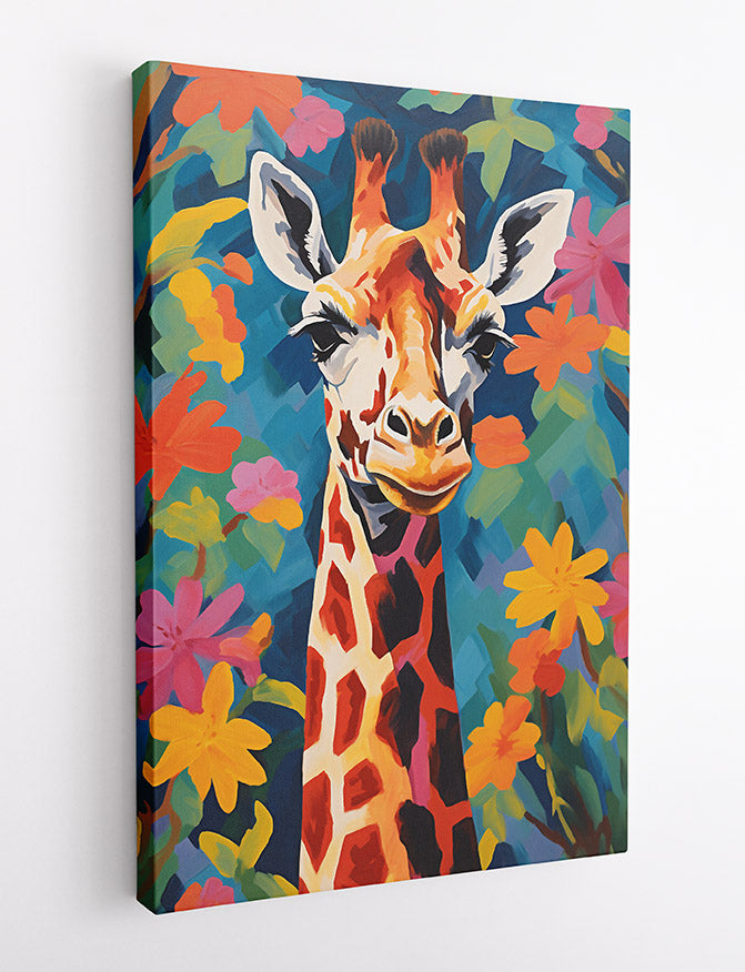 T497 Giraffe Canvas Art Prints, T-Shirts, Posters, and Mugs, Cushion Cover Expressive Collection