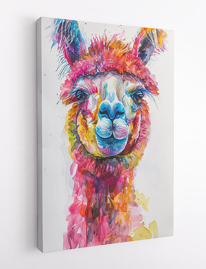 T605 Llama Canvas Art Prints, T-Shirts, Posters, and Mugs, Cushion Cover