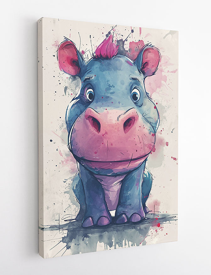 T785 Baby Rhino Canvas Art Prints, T-Shirts, Posters, and Mugs, Cushion Cover