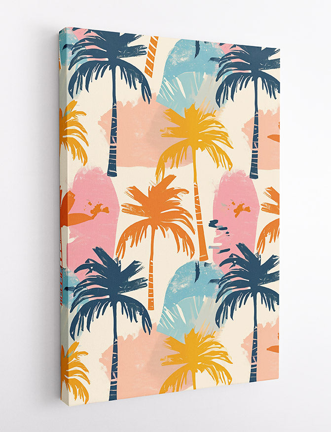 T696 Palm Tree Canvas Art Prints, T-Shirts, Posters, and Mugs, Cushion Cover