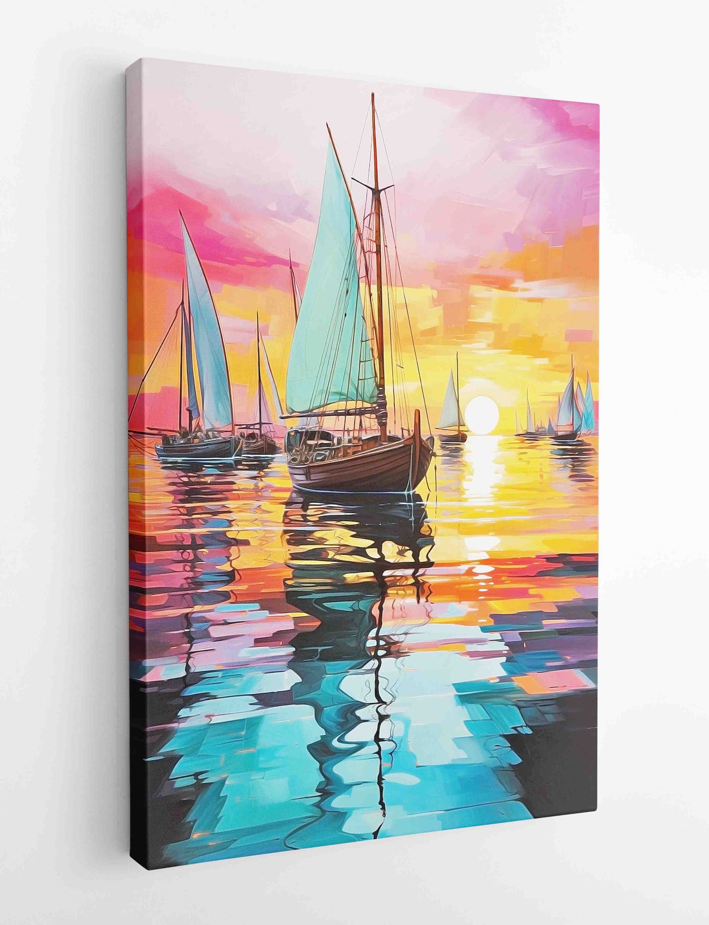 T414 boat in the ocean Canvas Art Prints, T-Shirts, Posters, and Mugs, Cushion Cover Expressive Collection