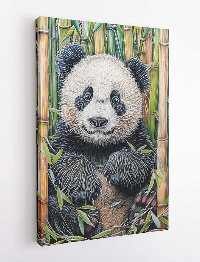 T1012 Panda Canvas Art Prints, T-Shirts, Posters, and Mugs, Cushion Cover