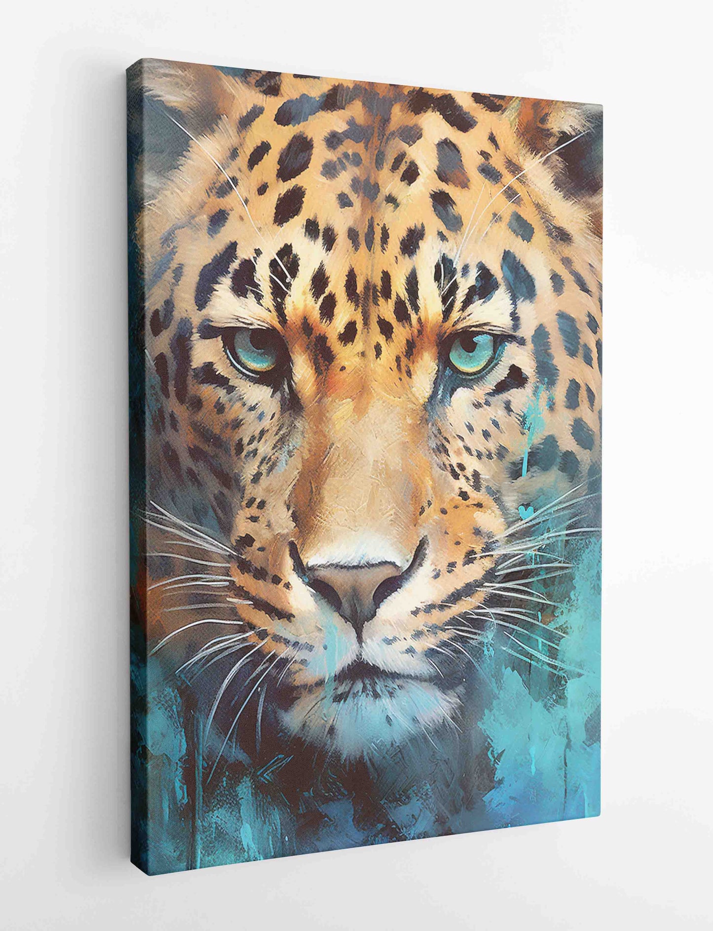 T429 Leopard Canvas Art Prints, T-Shirts, Posters, and Mugs, Cushion Cover Expressive Collection