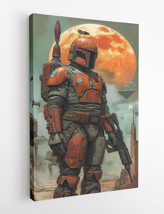 P343 Boba Fett Canvas Art Prints, T-Shirts, Posters, and Mugs, Cushion Cover