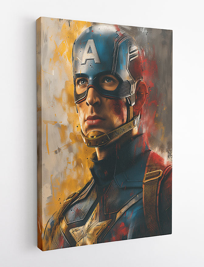 P351 Captain America Canvas Art Prints, T-Shirts, Posters, and Mugs, Cushion Cover