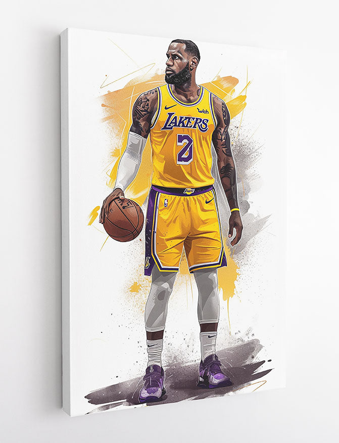 P359 LeBron James Canvas Art Prints, T-Shirts, Posters, and Mugs, Cushion Cover