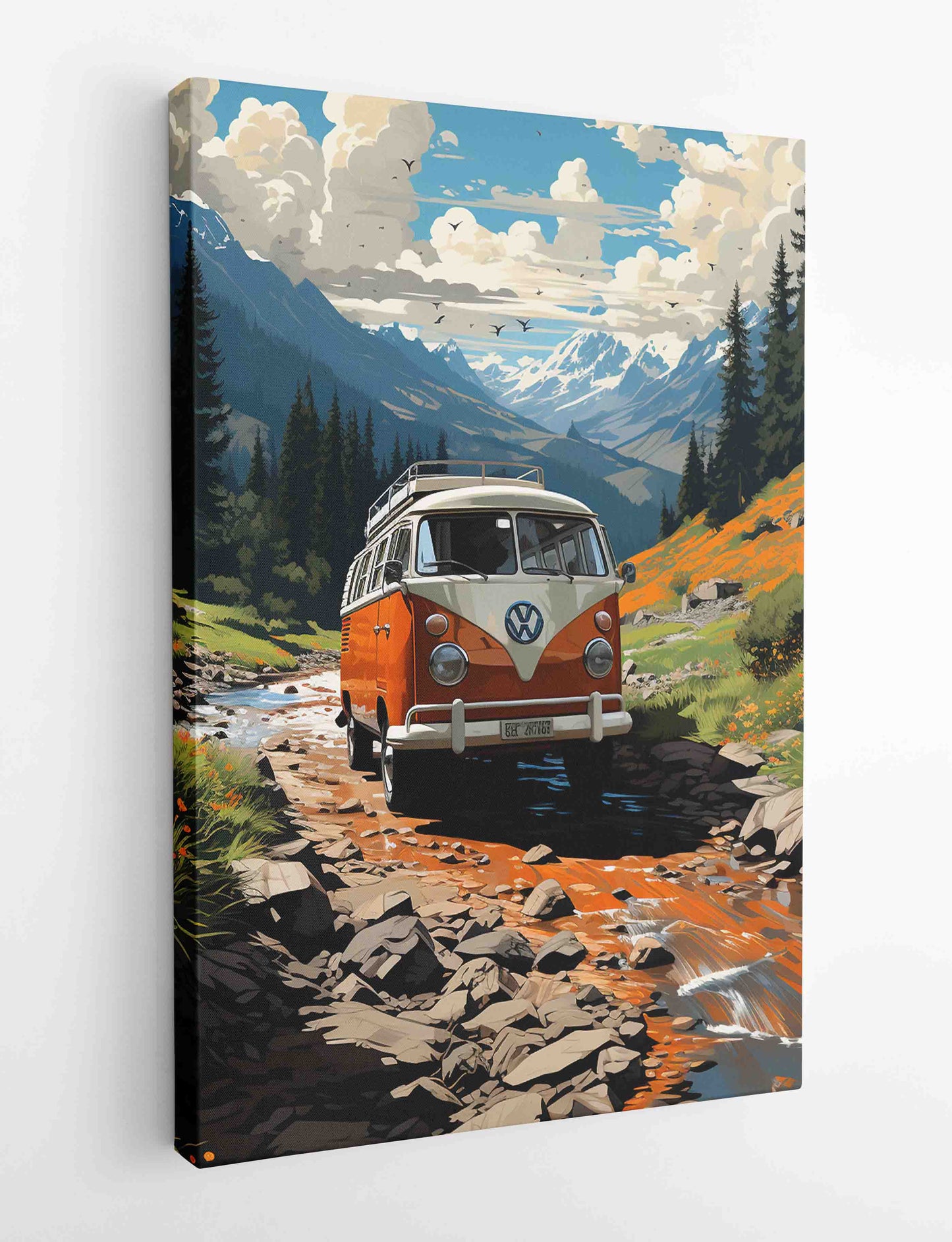 T456 Volkswagen Canvas Art Prints, T-Shirts, Posters, and Mugs, Cushion Cover Expressive Collection