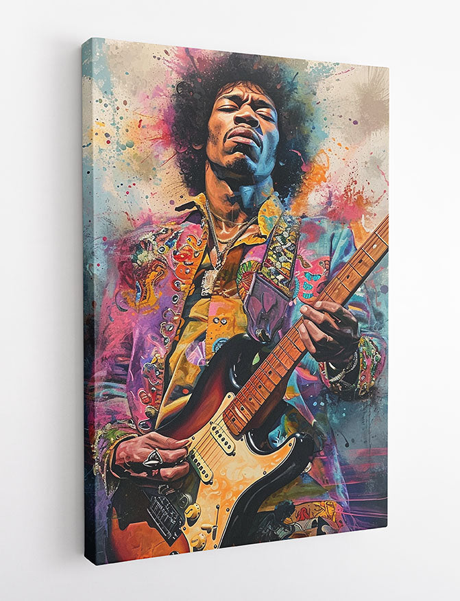 P371 Jimi Hendrix Canvas Art Prints, T-Shirts, Posters, and Mugs, Cushion Cover