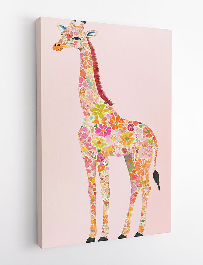 T1005 Giraffe Canvas Art Prints, T-Shirts, Posters, and Mugs, Cushion Cover