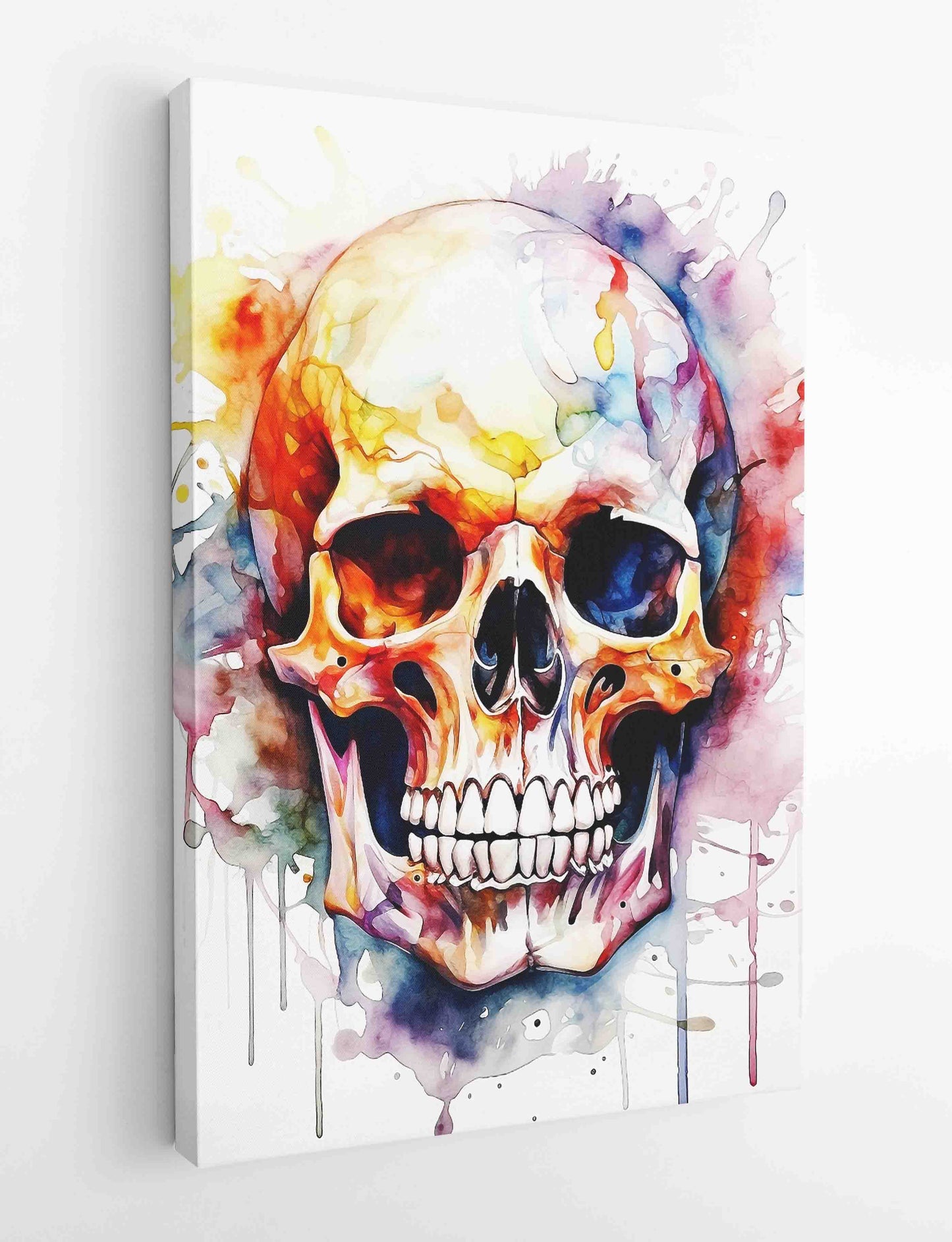 T470 Skull watercolour Canvas Art Prints, T-Shirts, Posters, and Mugs, Cushion Cover Expressive Collection