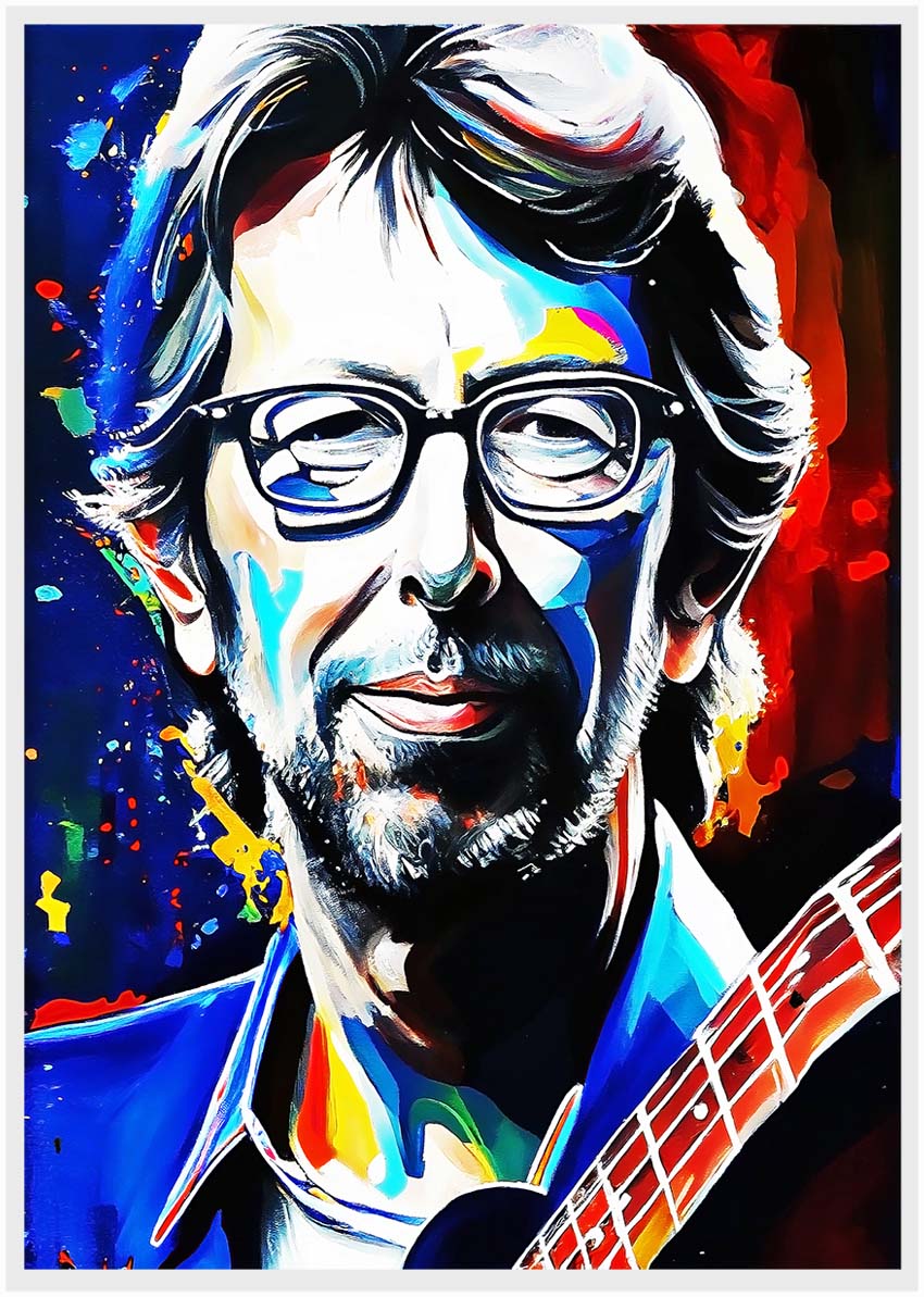 P136 Eric Clapton Canvas Art Prints, T-Shirts, Posters, and Mugs, Cushion Cover Expressive Collection