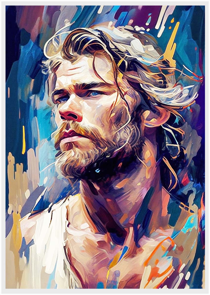 P141 Chris Hemsworth Canvas Art Prints, T-Shirts, Posters, and Mugs, Cushion Cover Expressive Collection