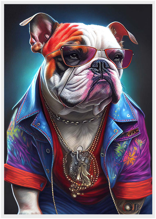 T205 Bulldog Canvas Art Prints, T-Shirts, Posters, and Mugs, Cushion Cover Expressive Collection