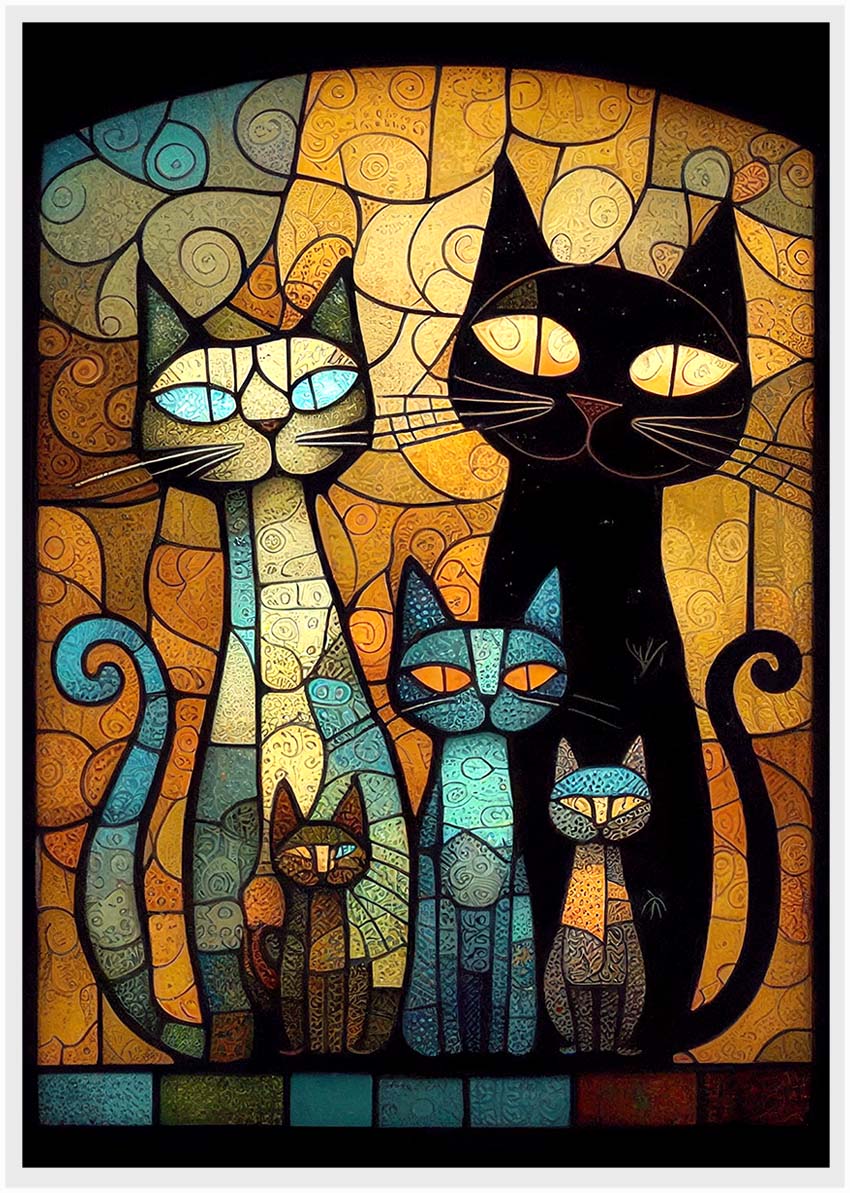 T213 Cat Canvas Art Prints, T-Shirts, Posters, and Mugs, Cushion Cover Expressive Collection