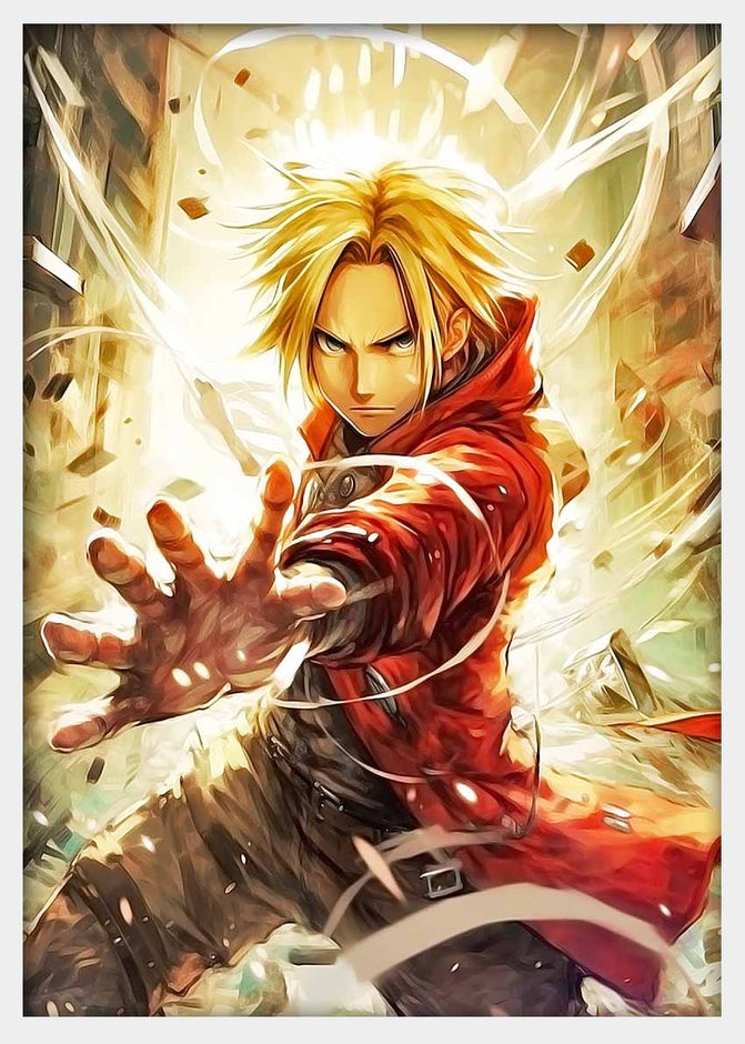 P215 Edward Elric Canvas Art Prints, T-Shirts, Posters, and Mugs, Cushion Cover Expressive Collection