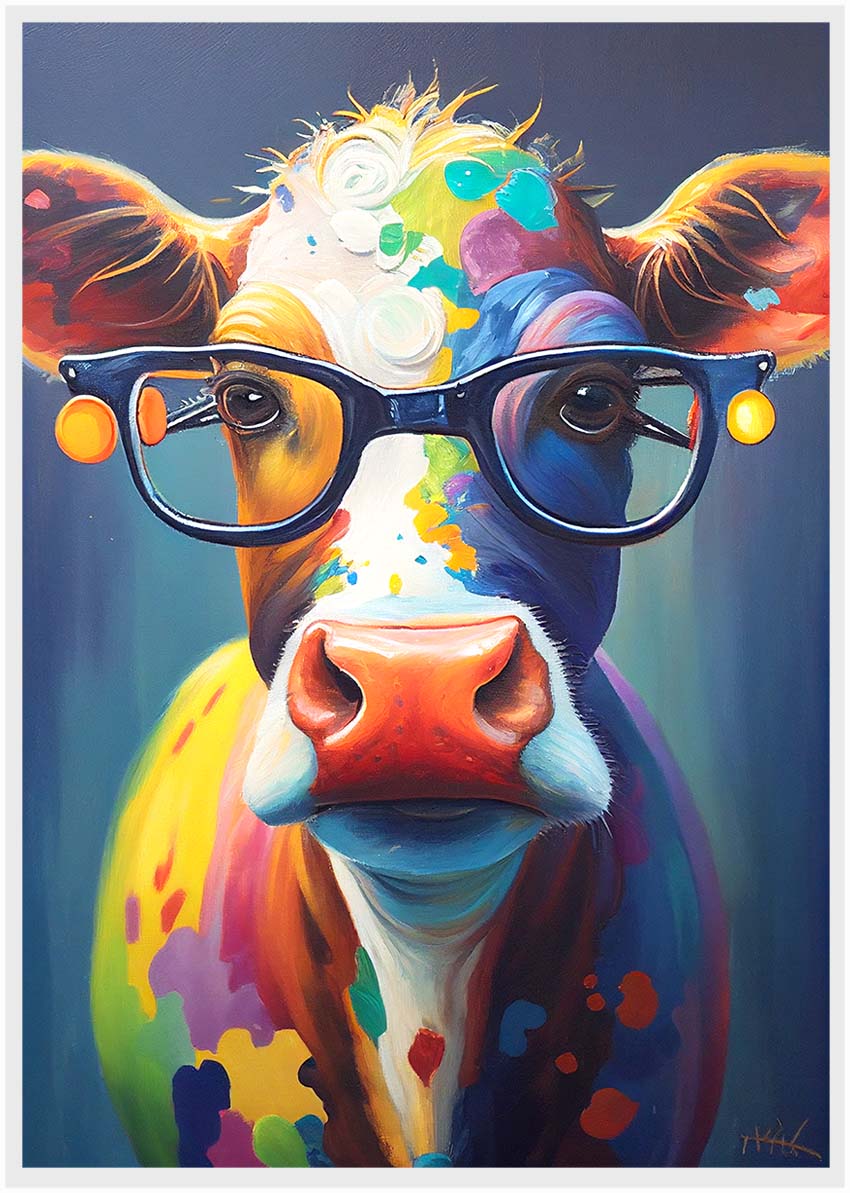 T216 Cow Canvas Art Prints, T-Shirts, Posters, and Mugs, Cushion Cover Expressive Collection