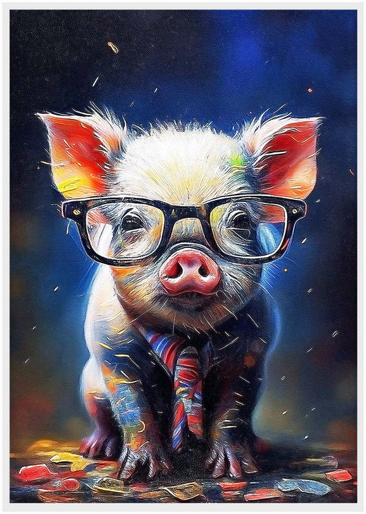 T219 Pig Canvas Art Prints, T-Shirts, Posters, and Mugs, Cushion Cover Expressive Collection