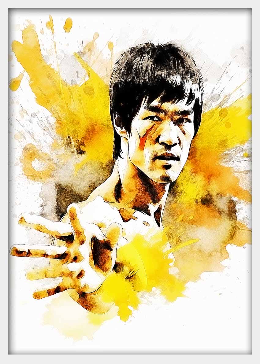 P233 Bruce Lee Canvas Art Prints, T-Shirts, Posters, and Mugs, Cushion Cover Expressive Collection