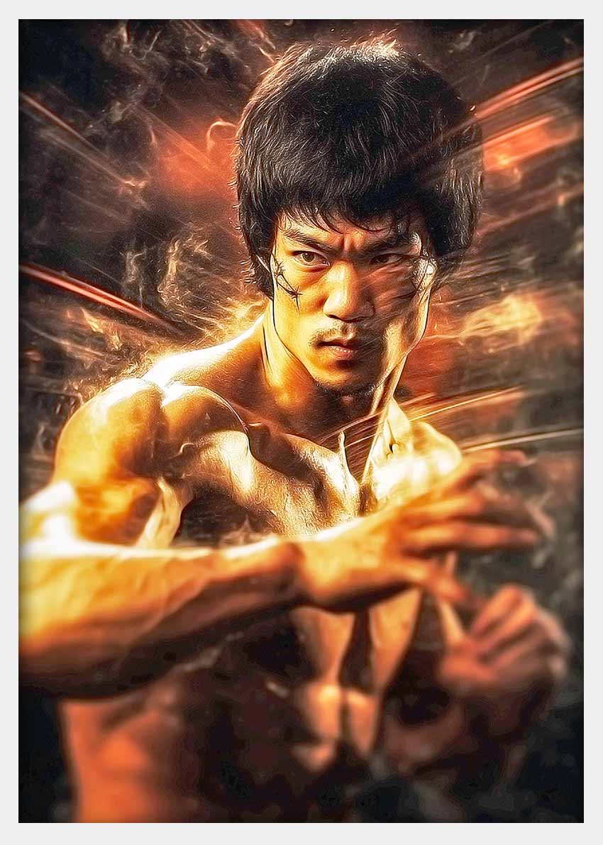 P240 Bruce Lee Canvas Art Prints, T-Shirts, Posters, and Mugs, Cushion Cover Expressive Collection