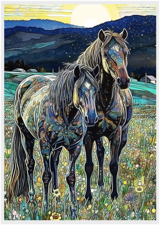 T243 Horse Canvas Art Prints, T-Shirts, Posters, and Mugs, Cushion Cover Expressive Collection