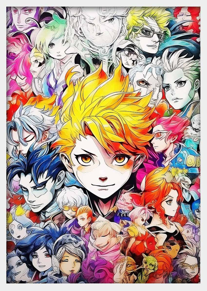 P250 Manga Mix Canvas Art Prints, T-Shirts, Posters, and Mugs, Cushion Cover Expressive Collection