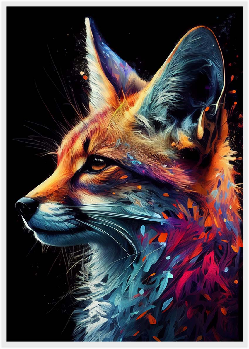 T252 Fox Canvas Art Prints, T-Shirts, Posters, and Mugs, Cushion Cover Expressive Collection