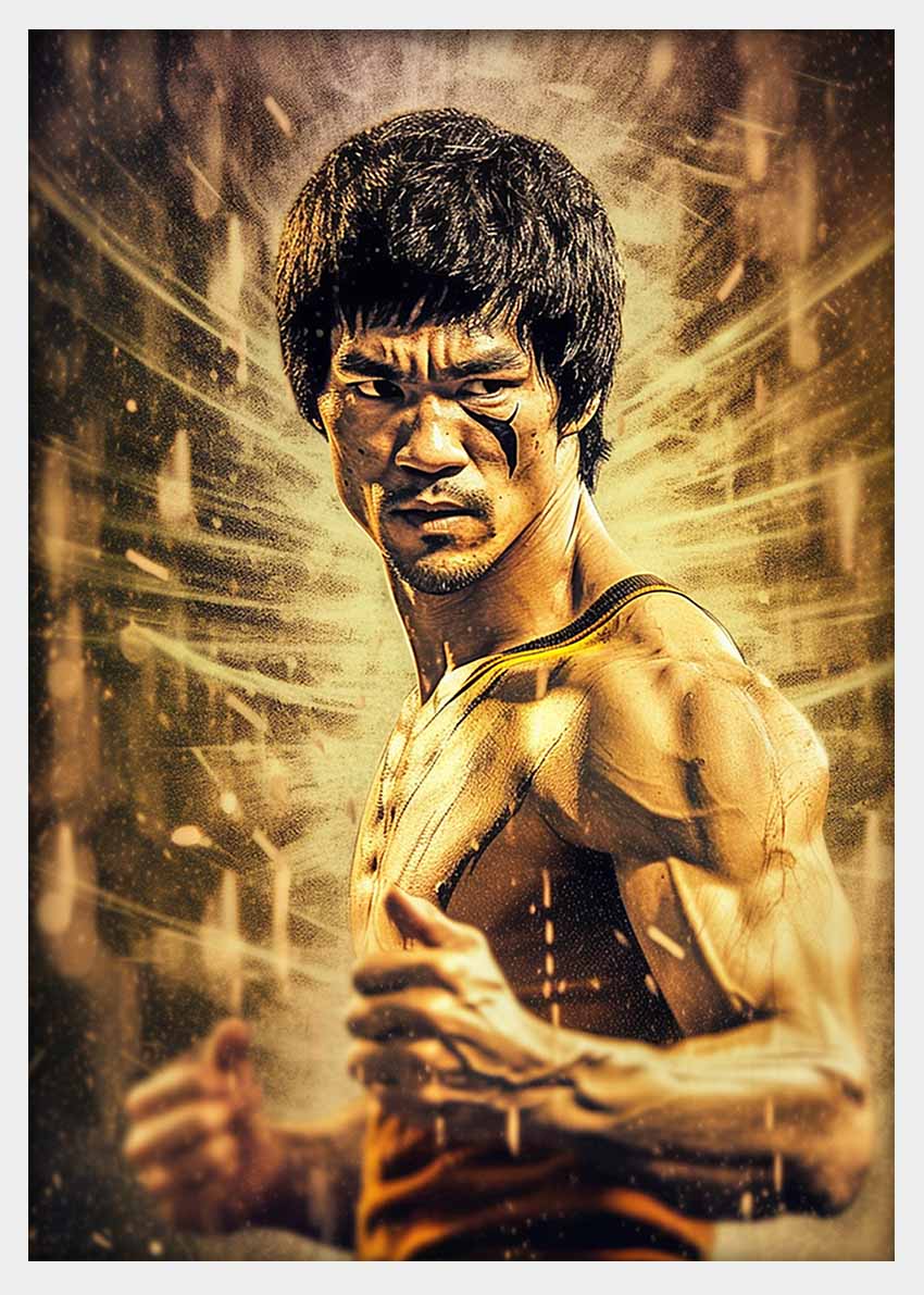 P268 Bruce Lee Canvas Art Prints, T-Shirts, Posters, and Mugs, Cushion Cover Expressive Collection