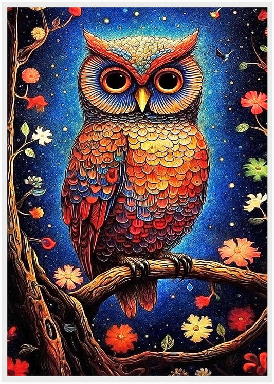 T272 Owl Canvas Art Prints, T-Shirts, Posters, and Mugs, Cushion Cover Expressive Collection