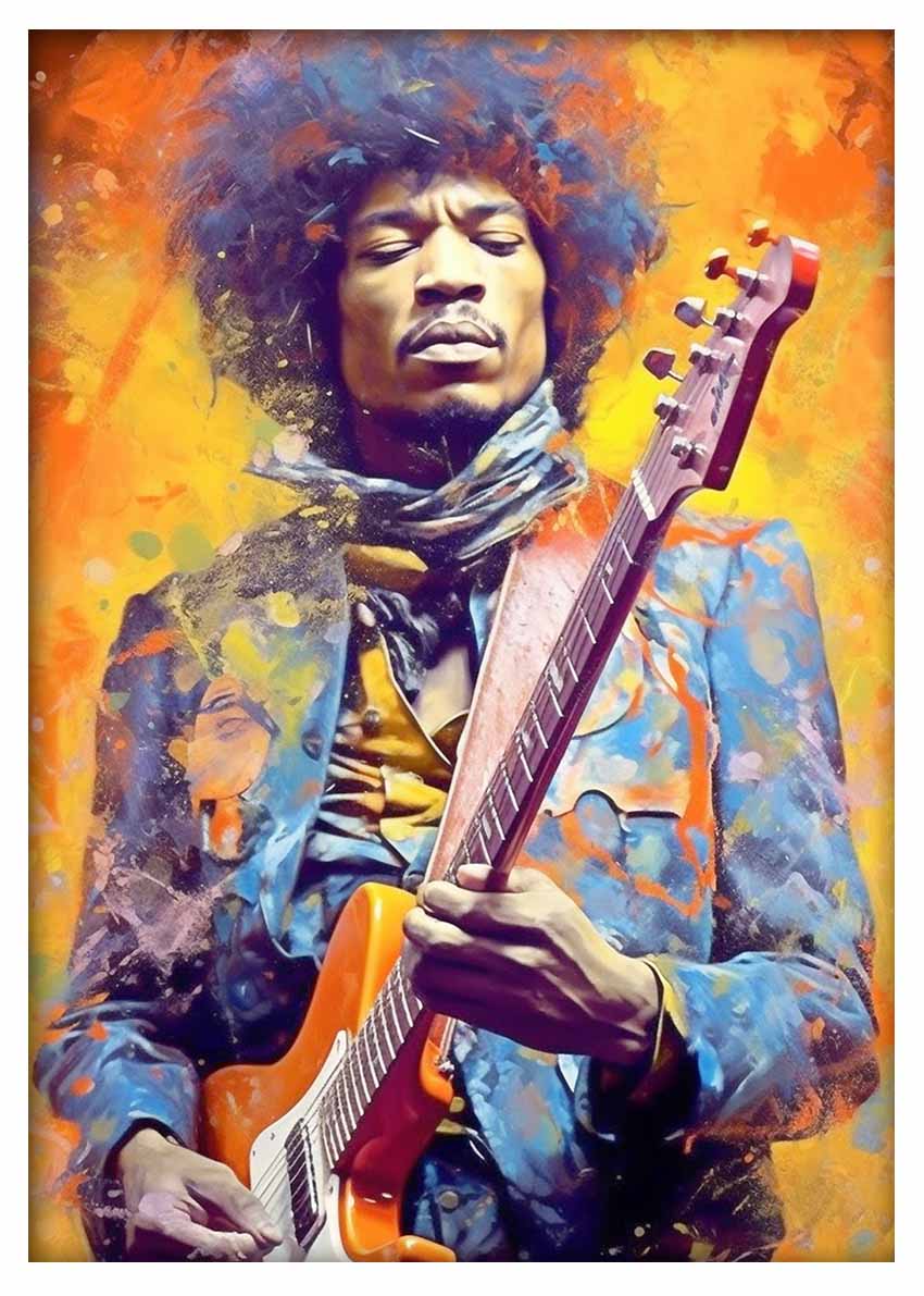 P296 Jimi Hendrix Canvas Art Prints, T-Shirts, Posters, and Mugs, Cushion Cover Expressive Collection