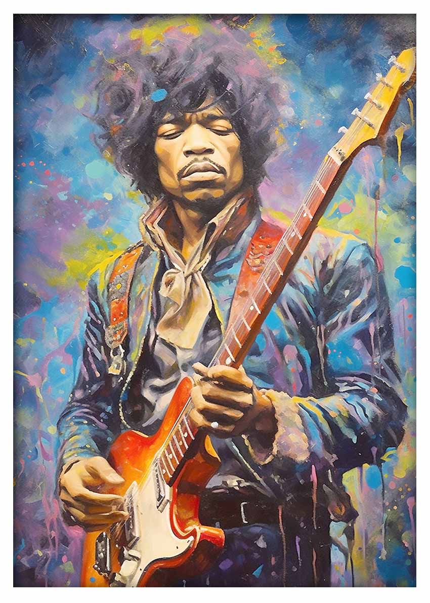 P297 Jimi Hendrix Canvas Art Prints, T-Shirts, Posters, and Mugs, Cushion Cover Expressive Collection