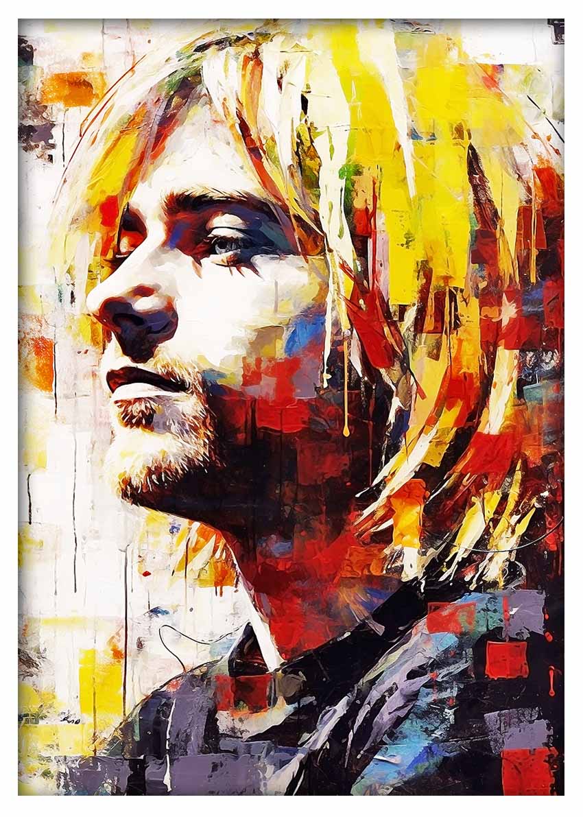 P311 Kurt Cobain Canvas Art Prints, T-Shirts, Posters, and Mugs, Cushion Cover Expressive Collection