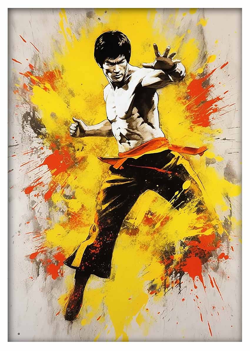 P314 Bruce LEE Canvas Art Prints, T-Shirts, Posters, and Mugs, Cushion Cover Expressive Collection