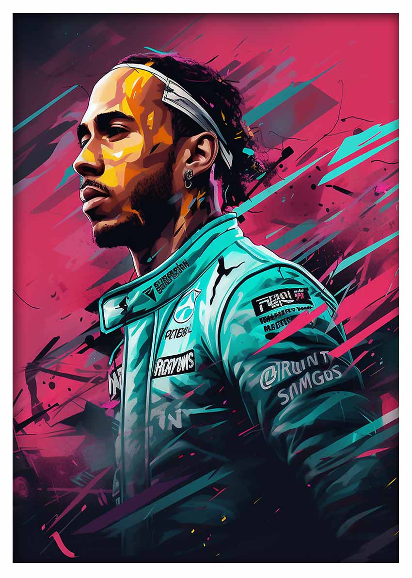 P323 Lewis Hamilton Canvas Art Prints, T-Shirts, Posters, and Mugs, Cushion Cover