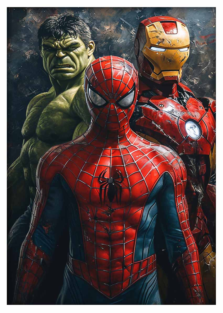 P326 Spiderman , Hulk, Ironman Canvas Art Prints, T-Shirts, Posters, and Mugs, Cushion Cover