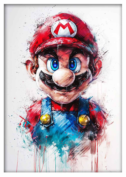 P334 Super Mario Canvas Art Prints, T-Shirts, Posters, and Mugs, Cushion Cover